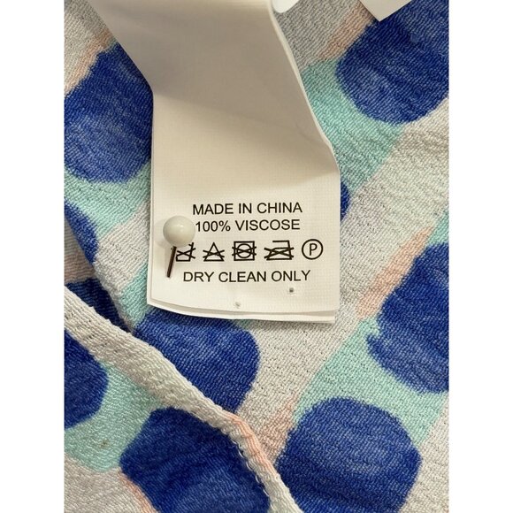 Kate Spade Island Stamp Dress Sleeveless Blue White Tie-Back Womens Size XL - Picture 8 of 8